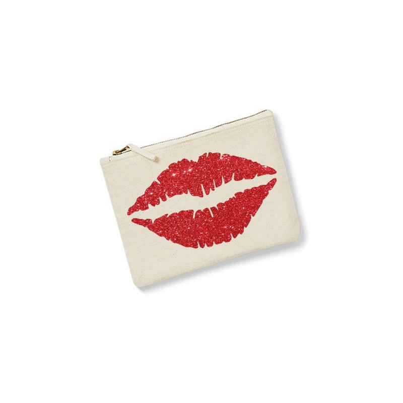 trousse personnalisée bouche ecru