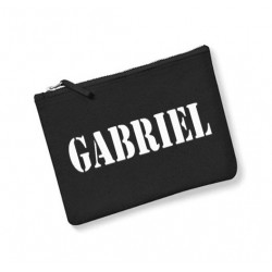 trousse personnalisée prénom homme noir