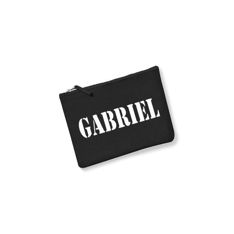 trousse personnalisée prénom homme noir