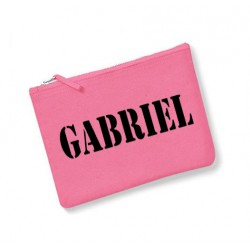 trousse personnalisée prénom homme  rose