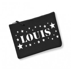 Trousse personnalisée prénom étoile homme noir