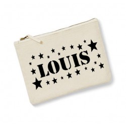 Trousse personnalisée prénom étoile homme ecru