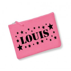Trousse personnalisée prénom étoile homme rose