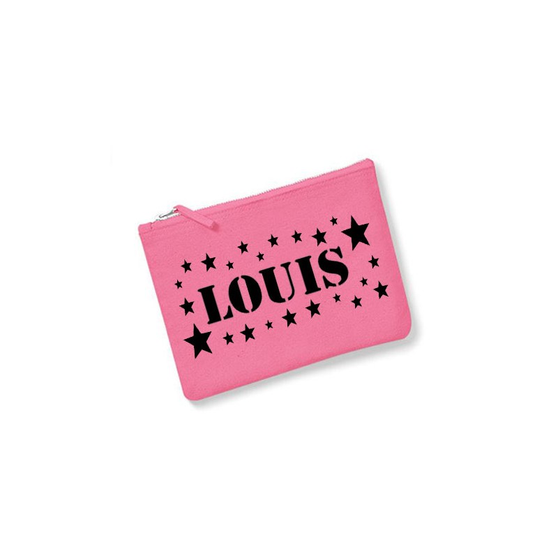 Trousse personnalisée prénom étoile homme rose