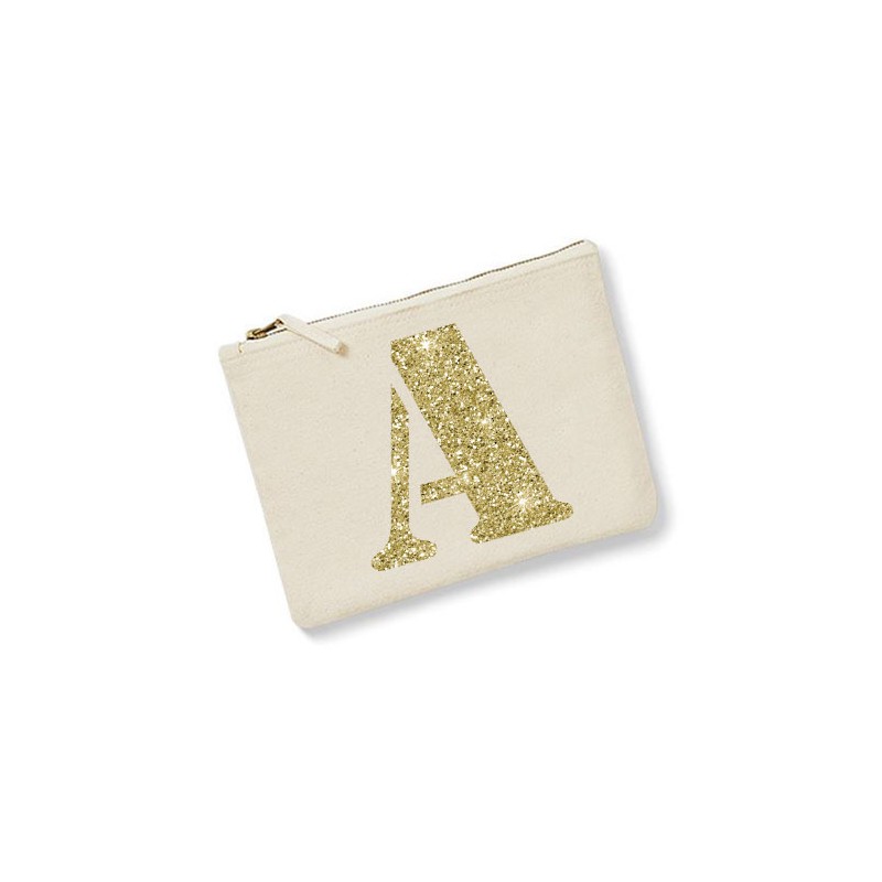 Trousse personnalisée Initiale Ecru homme