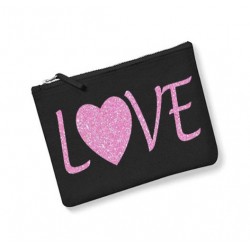 Trousse personnalisée love noir