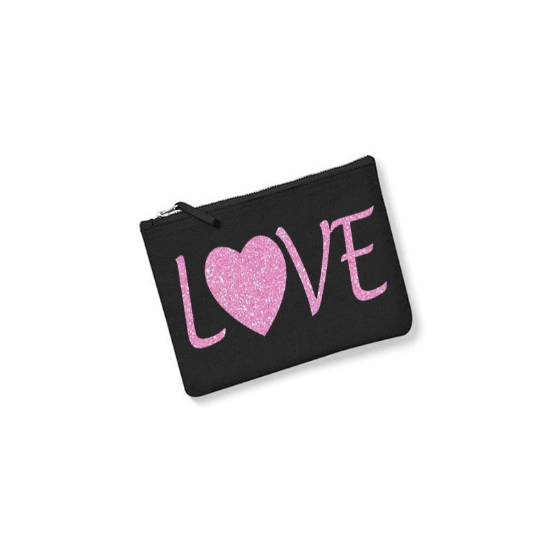 Trousse personnalisée love noir