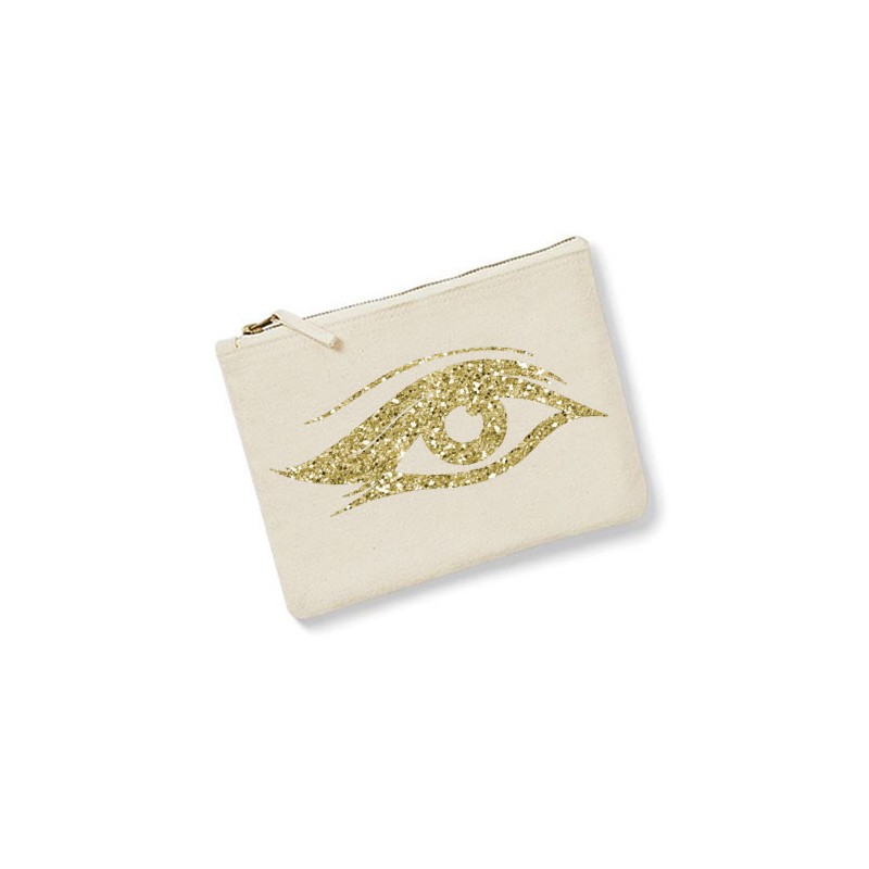 Trousse personnalisée oeil écru