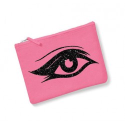 Trousse personnalisée oeil  rose