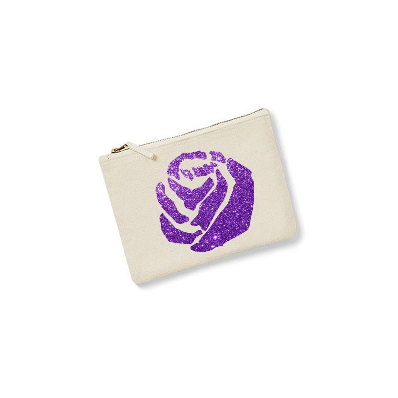 Trousse personnalisée rose écru