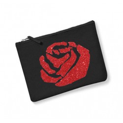 Trousse personnalisée rose noir