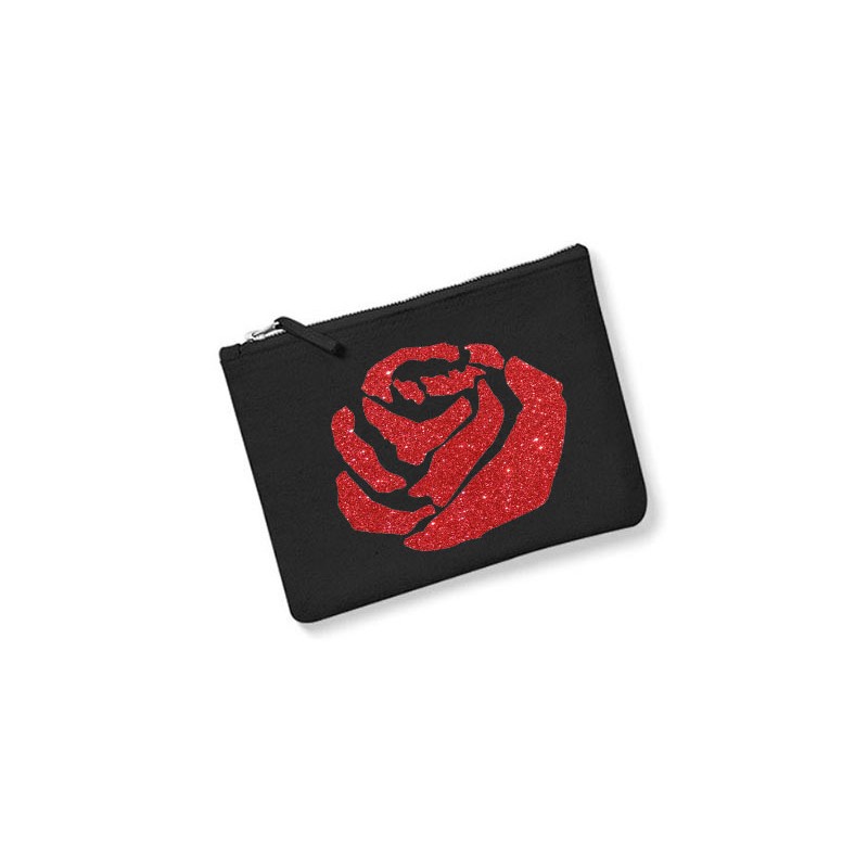 Trousse personnalisée rose noir