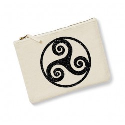 Trousse personnalisée triskel ecru