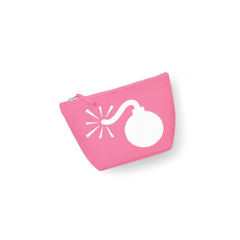 Trousse maquillage personnalisée bombe rose