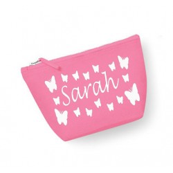 Trousse personnalisée papillon prénom rose