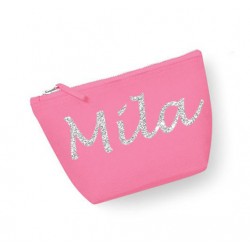 Trousse maquillage personnalisée prénom rose