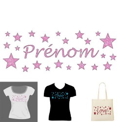 Motif Etoiles + Prénom ou...