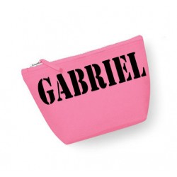 trousse toilette homme prénom personnalisé rose
