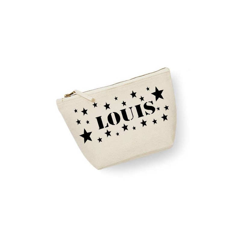 trousse toilette homme prénom étoile écru