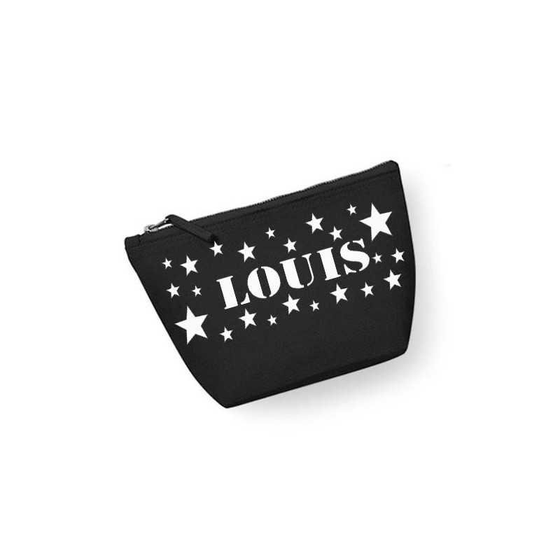 trousse toilette homme prénom étoile noir