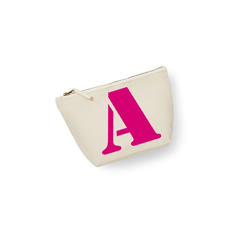 Trousse personnalisée initiale écru