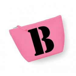 Trousse personnalisée initiale rose