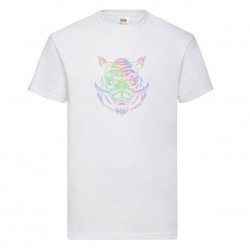 tee shirt blanc homme sanglier