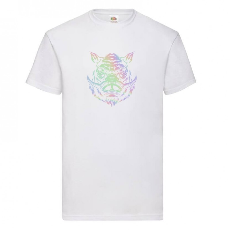 tee shirt blanc homme sanglier