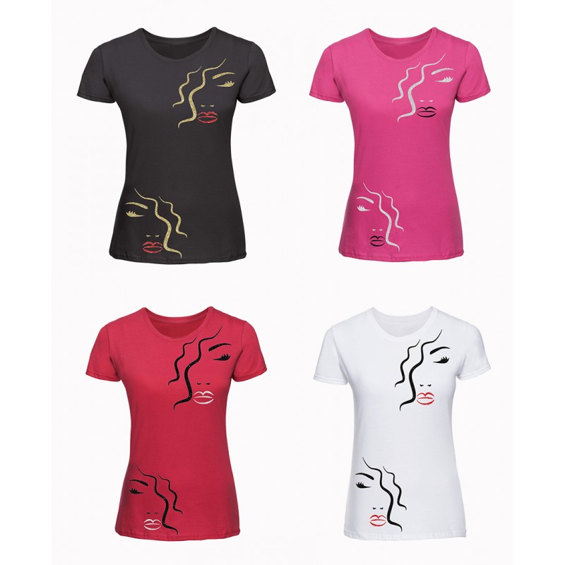 tee shirt personnalisé visage femme
