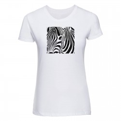 tee shirt zèbre blanc