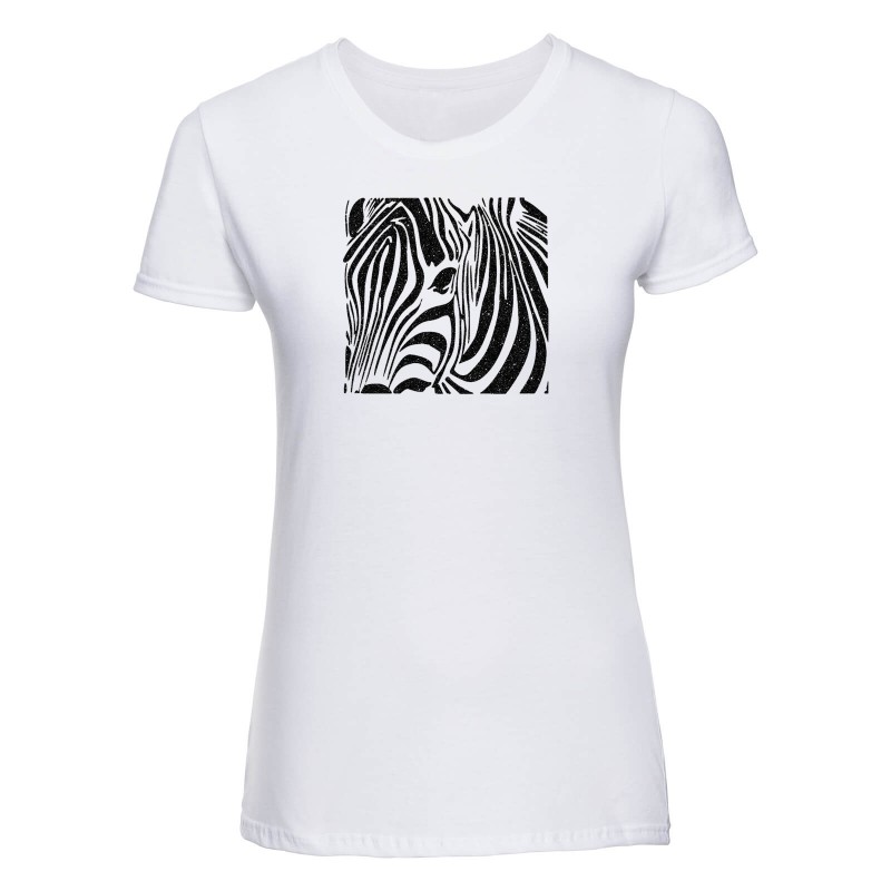 tee shirt zèbre blanc