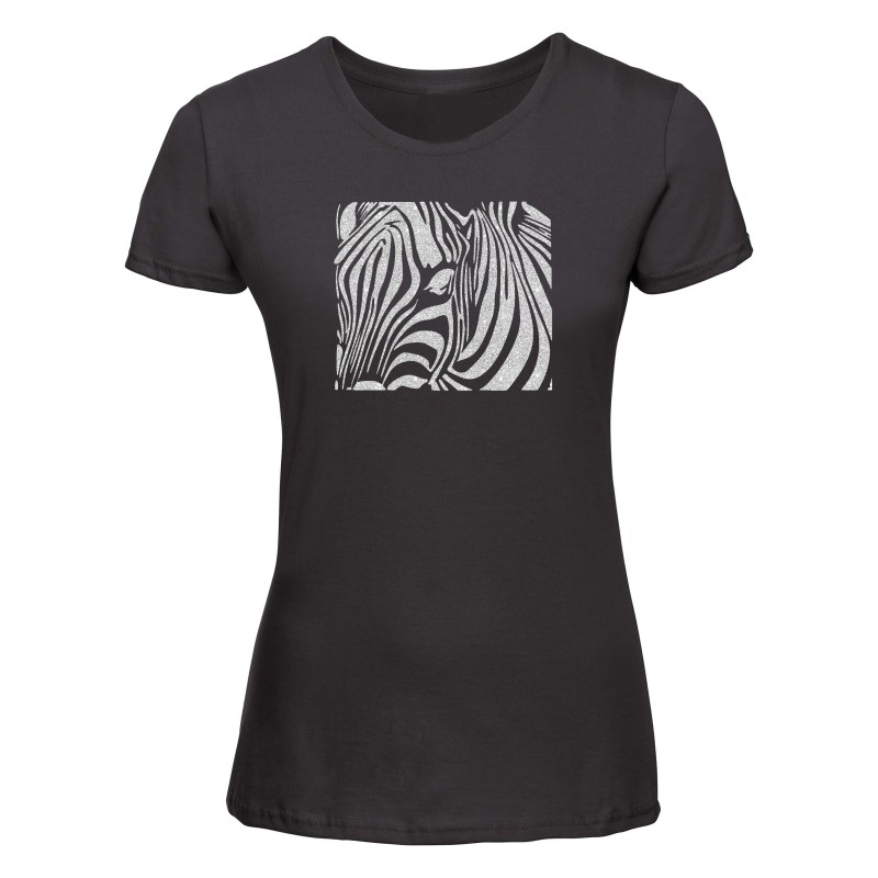 tee shirt zèbre noir