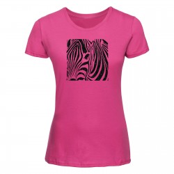 tee shirt zèbre rose