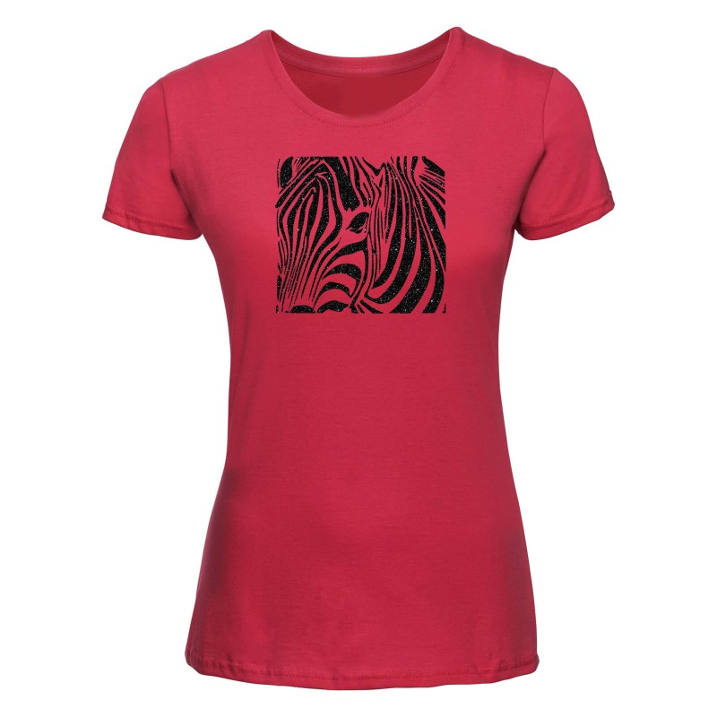 tee shirt zèbre rouge