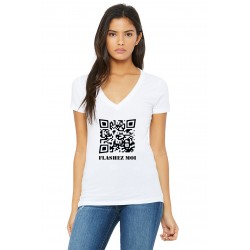 tee shirt personnalisé qr code blanc face