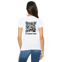 tee shirt personnalisé qr code blanc dos