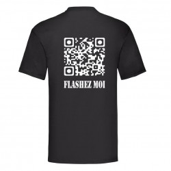 tee shirt personnalisé homme qrcode noir dos