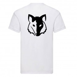 tee shirt loup homme blanc dos