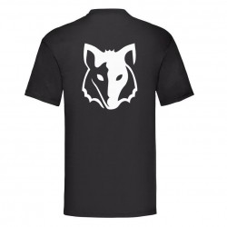 tee shirt loup homme noir dos