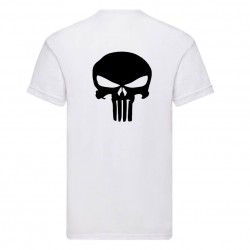 tee shirt homme punisher blanc dos