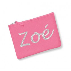 trousse personnalisée prénom rose
