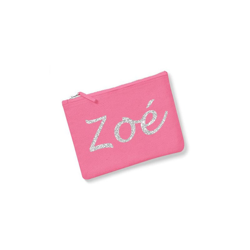trousse personnalisée prénom rose